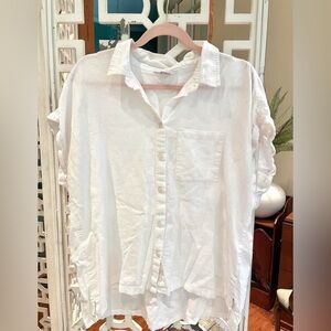 Orvis off White Button Down Shirt 100% cotton